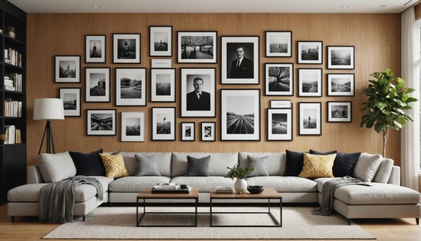Le mur de cadres personnalise votre salon
