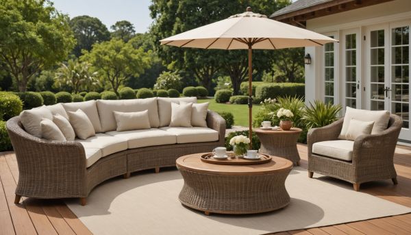 Le salon de jardin en résine tressée chic