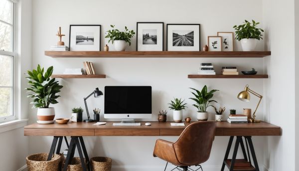 Les étagères murales subliment votre bureau