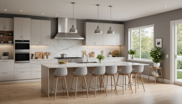 Une cuisine ouverte conviviale et moderne